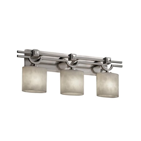 Justice Design Group CLD-8503-20-NCKL Clouds Collection Argyle 3-Light Bath Bar Light Fixture